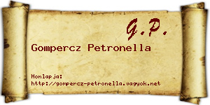 Gompercz Petronella névjegykártya